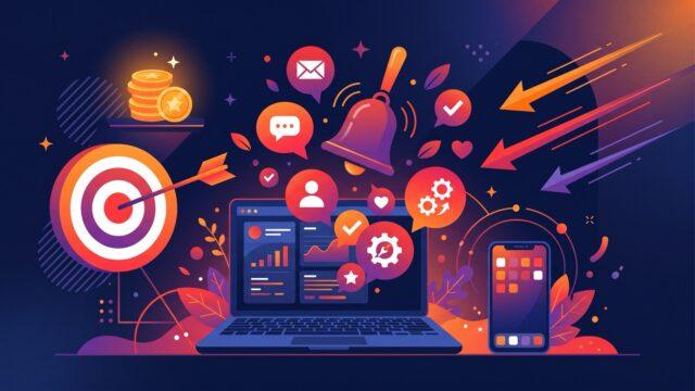 Push-трафик в арбитраже: смартфон с push-уведомлениями и аналитика рекламной кампании